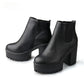 Women's Block Heel Ankle Boots | Velvet Lined Winter Fashion Shoes