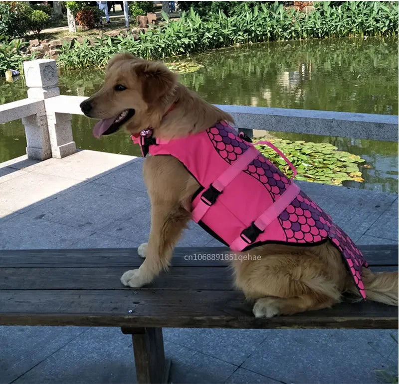 Shark Dog Life Jacket | High Buoyancy Swimming Safety Vest + Handle