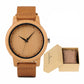Wooden Watch with Leather Strap | Handmade Eco-Friendly Quartz Gift