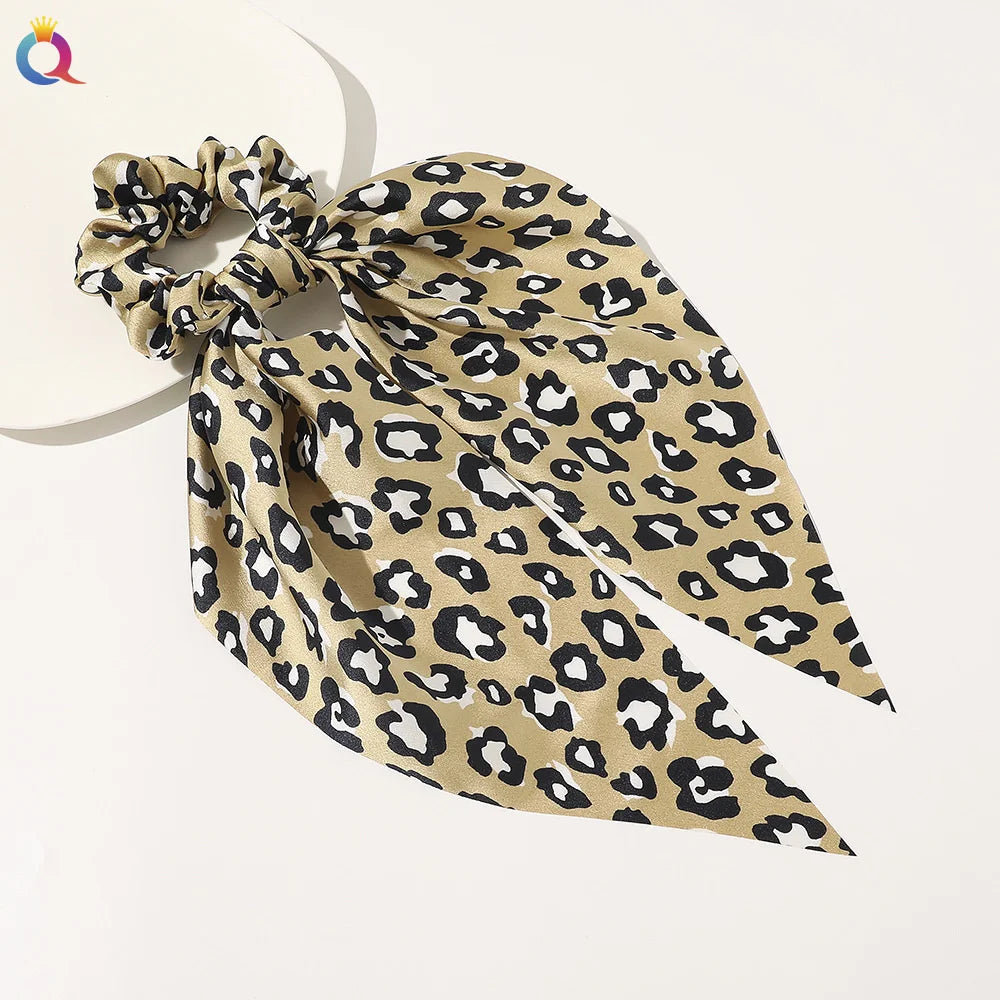 Scarf Pony Tail Scrunchie | Long Ribbon Bow Elastic Hair Tie