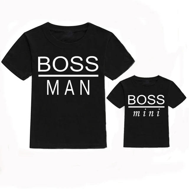 Boss Man and Boss Mini Father and Son Matching T-Shirt Set