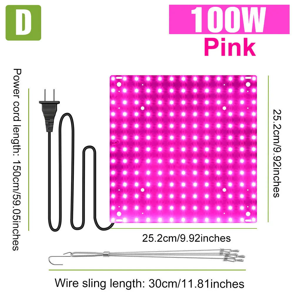 200W LED Plant Grow Light | Full Spectrum Quantum Board Greenhouse Lamp