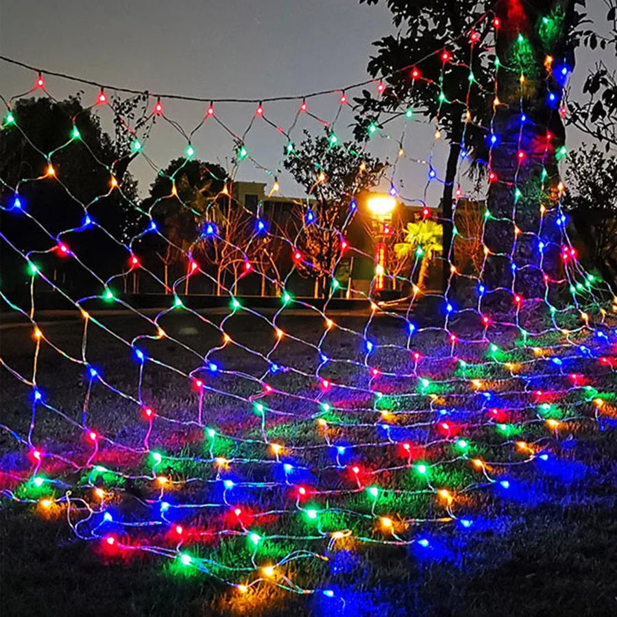 Outdoor Christmas Net Lights | LED Fairy Mesh Light With 8 Modes Set
