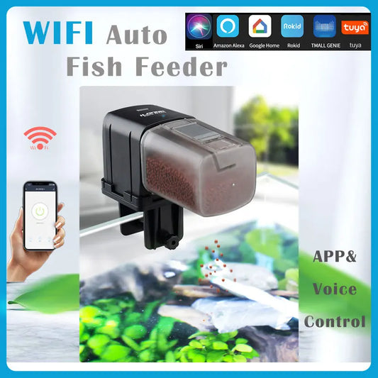 Smart WiFi Fish Feeder | Automatic Aquarium App Control Food Dispenser
