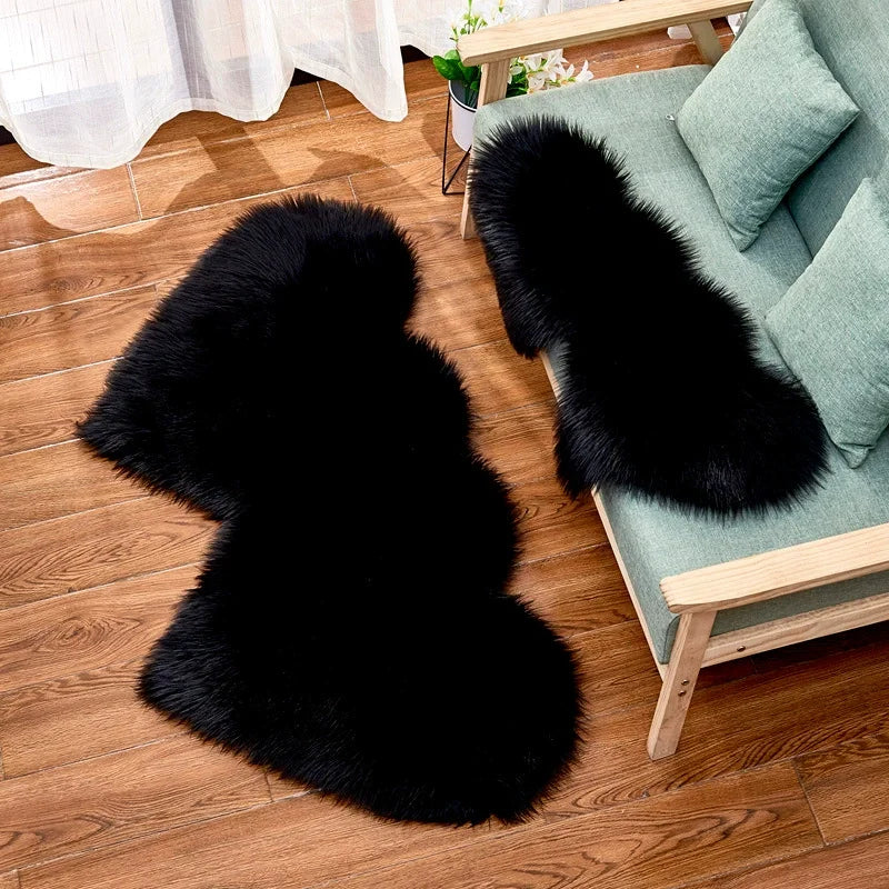 Heart-Shaped Plush Rug - Soft European Style Decorative Mat