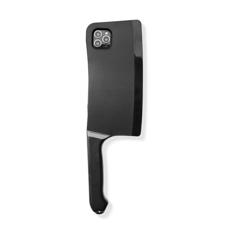 Funny Kitchen Knife Phone Case - 3D Cleaver Silicon Cover