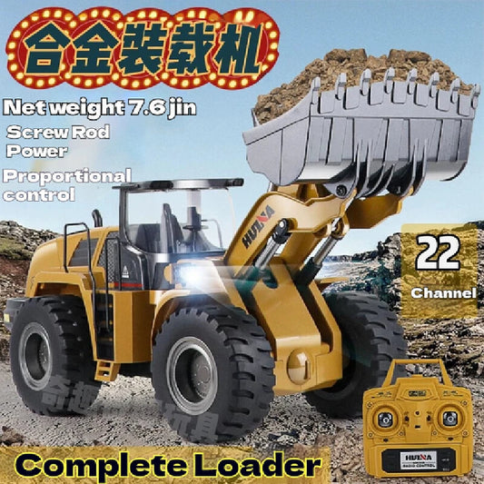 RC Bulldozer 1/14 Scale | 10CH Heavy Duty All-Alloy Metal Wheel Loader