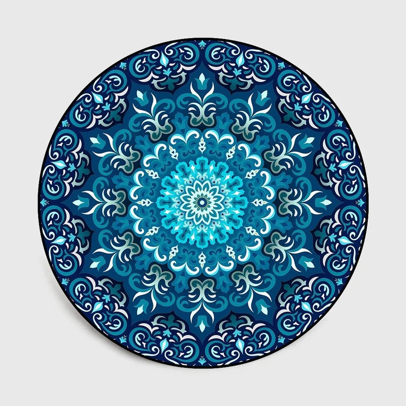 Bohemia Mandala Round Carpet - Geometric Ethnic Floor Mat