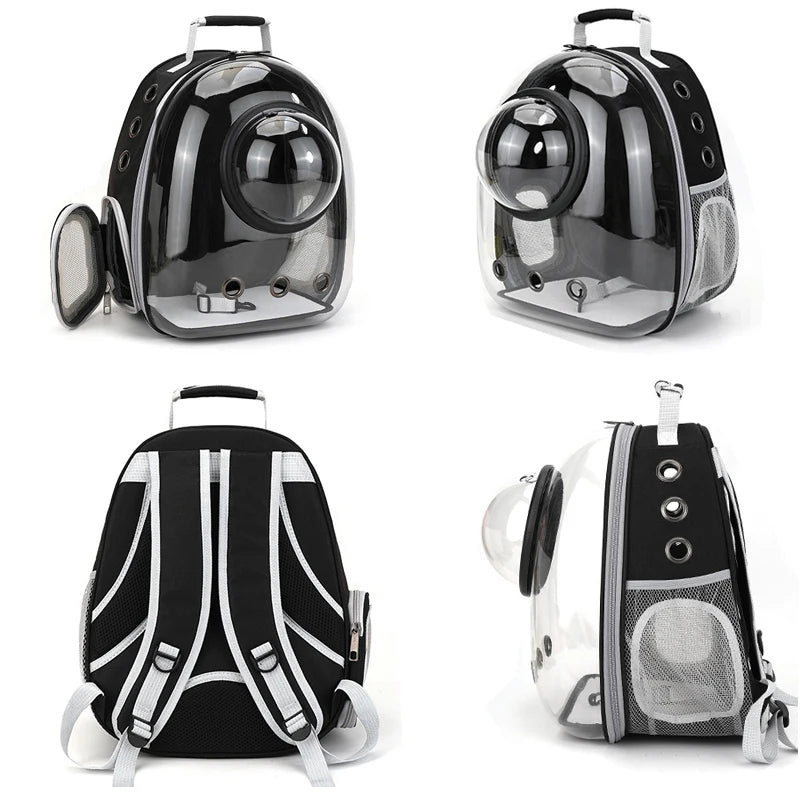 Transparent Cat Backpack - Breathable Space Capsule Pet Carrier