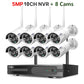 10CH Wireless WiFi CCTV Security System - 5MP HD Night Vision