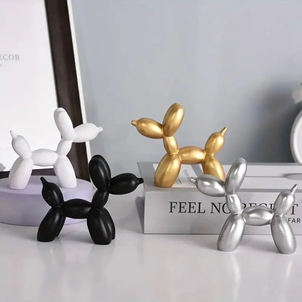 Modern Balloon Dog Statue | Nordic Pop Art Resin Puppy Ornament