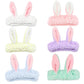 Rabbit Ear Face Wash Headband - Soft Elastic Makeup Hairband