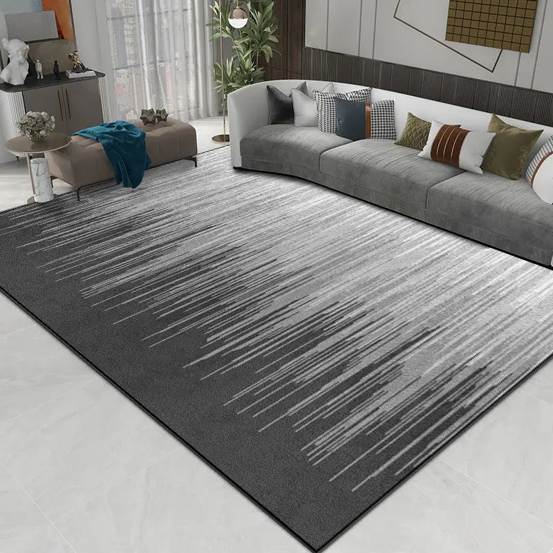 Large Grey Nordic Style Carpet | Deluxe Lounge Rug & Bedroom Floor Mat