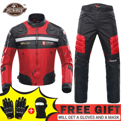 Motorcycle Jacket and Pants Set | Motocross Racing Body Armor Suit Kit