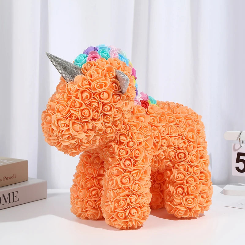 25cm Rose Unicorn PE Flower Gift | Valentines Day Magic Decor for Her