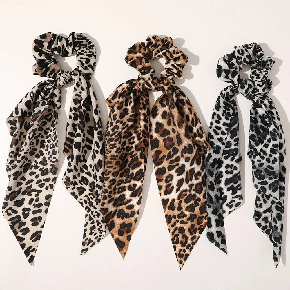 Scarf Pony Tail Scrunchie | Long Ribbon Bow Elastic Hair Tie