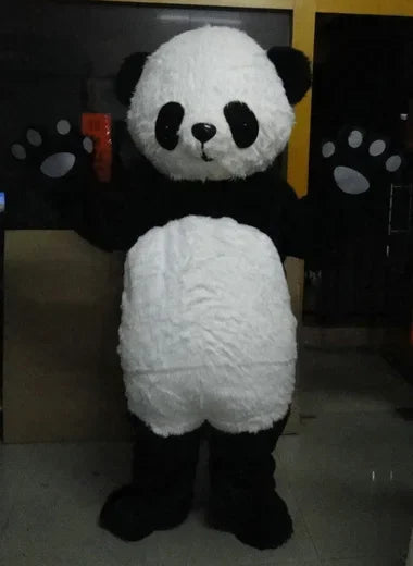 Panda Bear Adult Mascot Costume - Plush Funny Fancy Dress