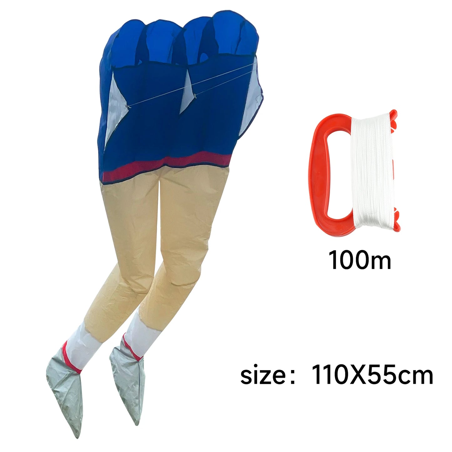 3D Inflatable Long Legged Kite - Soft Nylon Funny Beach Kite