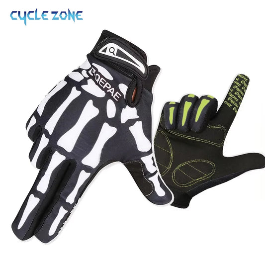 Skull Full Finger Motorcycle Gloves | Anti-Slip Winter Warm Sport Kit