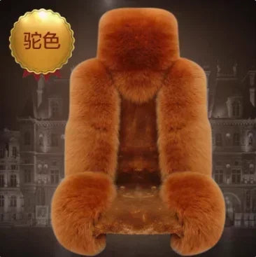 Winter Wool Car Seat Cover - Luxury Shearling Front Cushion