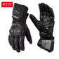 Leather Motorcycle Racing Gloves | Carbon Fiber Armor Gauntlets