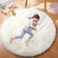 Soft Shaggy Round Rug - Fluffy White Circular Non-Slip Rug