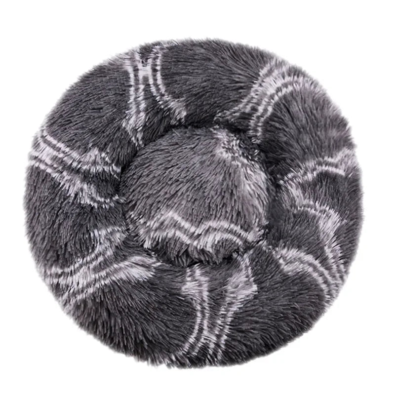 Round Pet Bed | Super Soft Plush Dog House Winter Warm Sleeping Mat
