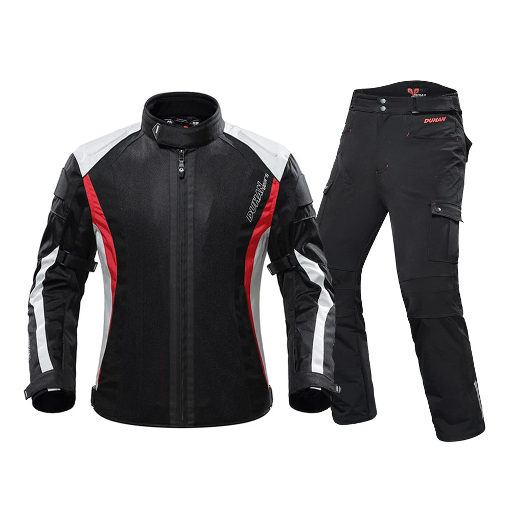 Summer Mesh Motorcycle Jacket & Pants Set - Armored & Breathable Riding Suit