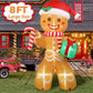8FT Christmas Inflatable Gingerbread Man | Large LED Yard Decoration