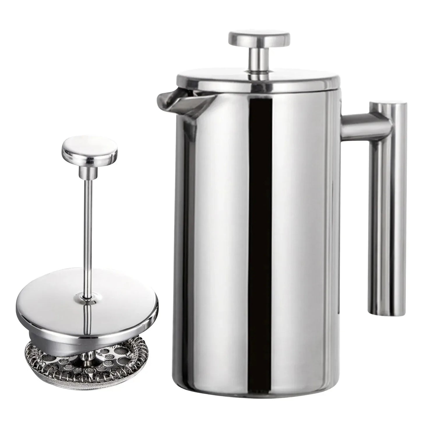 Insulated Stainless Steel French Press - Double Walled Coffee Maker