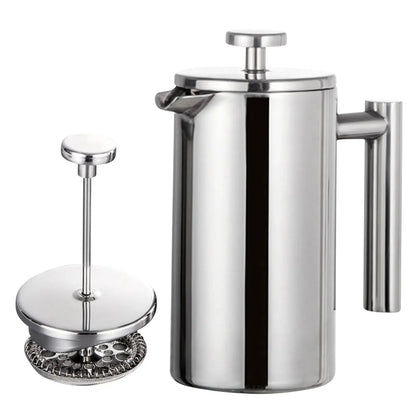 Insulated Stainless Steel French Press - Double Walled Coffee Maker