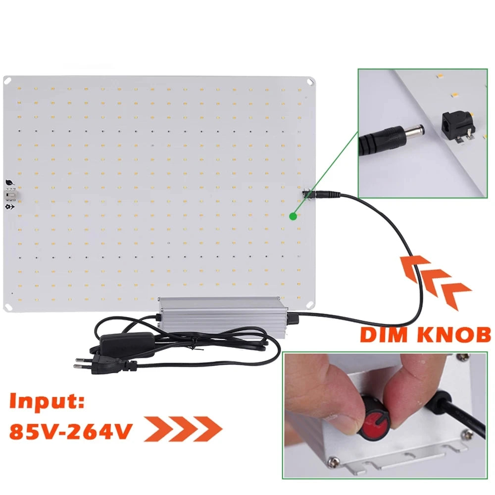 QBC 1000W LED Grow Light - Samsung LM281B Dimmable Full Spec