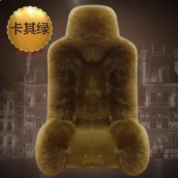 Winter Wool Car Seat Cover - Luxury Shearling Front Cushion
