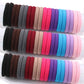 Thick Colourful Nylon Elastic Hair Ties | Kids Seamless Scrunchie Set
