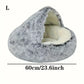 Calming Cat Bed Cave | Warm Plush Hooded Doughnut Nest & Pet Mattress