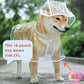 Clear Transparent Dog Raincoat | Hooded Waterproof Pet Poncho Jacket