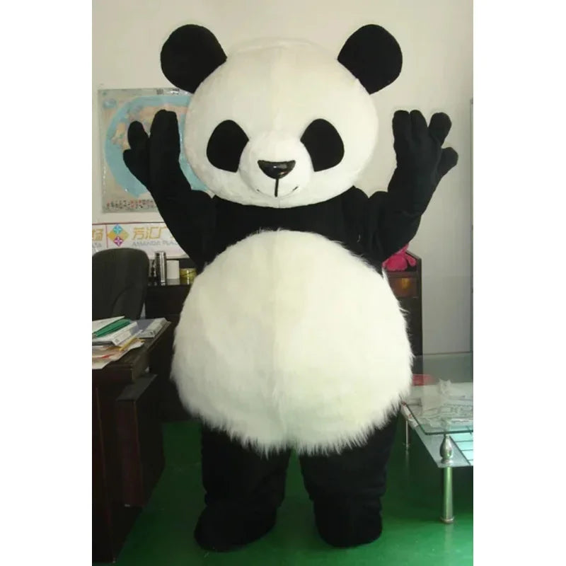 Panda Bear Adult Mascot Costume - Plush Funny Fancy Dress