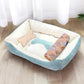 Large Dog Bed Warm Square Nest | Plush Pet Kennel Puppy Basket Cushion