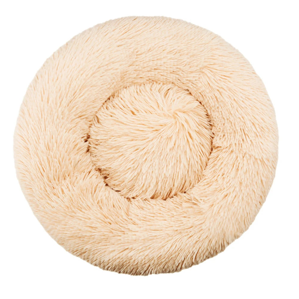 Round Pet Bed | Super Soft Plush Dog House Winter Warm Sleeping Mat