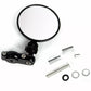 Universal 22mm Round Bar End Mirrors - Foldable Black Aluminum