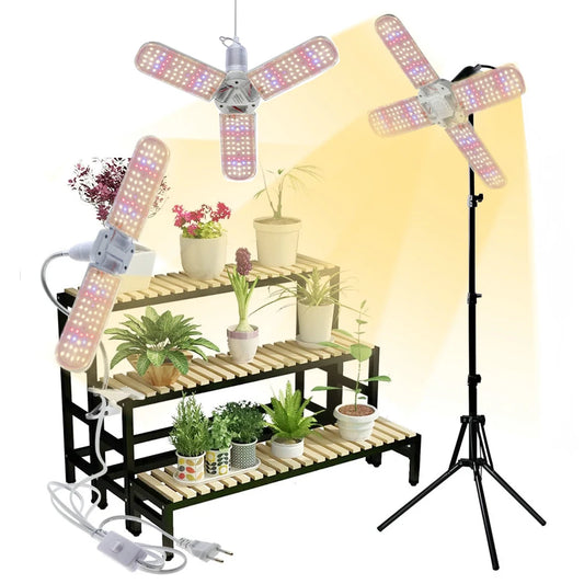 Full Spectrum LED Growth Lamp | 48W Greenhouse Plant Light & Bracket