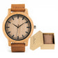 Wooden Watch with Leather Strap | Handmade Eco-Friendly Quartz Gift