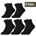 5 Pairs Men's Ankle Socks | White Sport Boot Shoes Accessory Pack Set