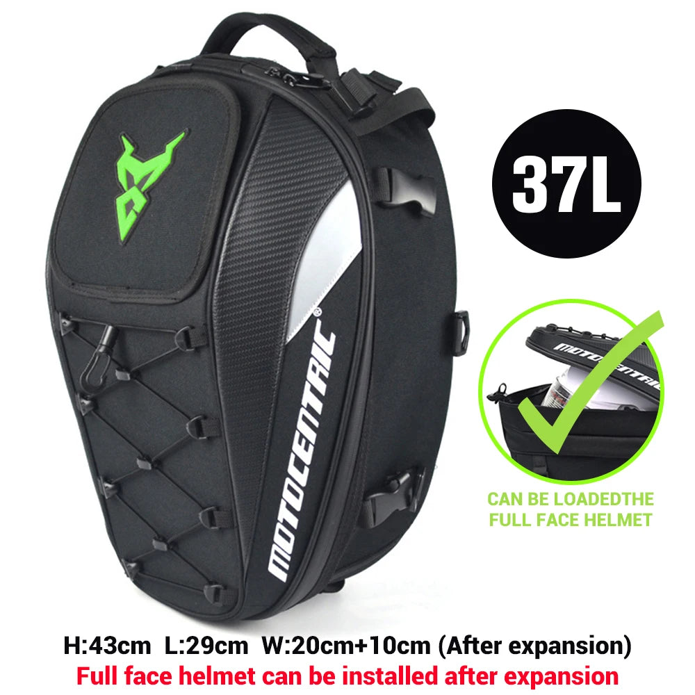 Motorcycle Tail Bag | Waterproof Expandable Rear Seat Backpack Cargo