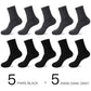 10-Pack Men’s Breathable Cotton Business Socks - Black 6-12