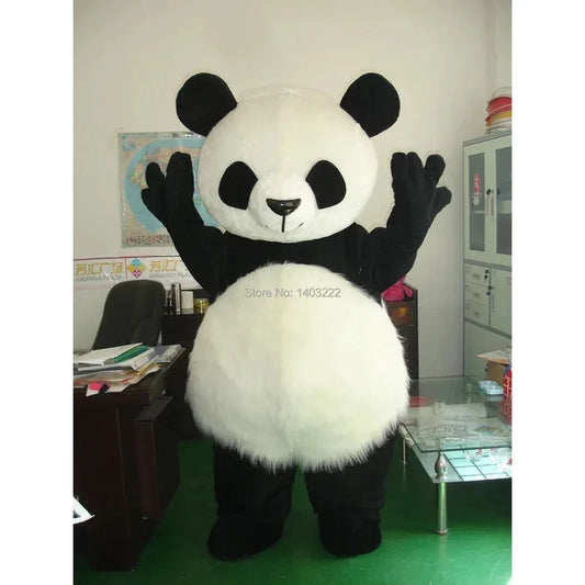 Panda Bear Adult Mascot Costume - Plush Funny Fancy Dress