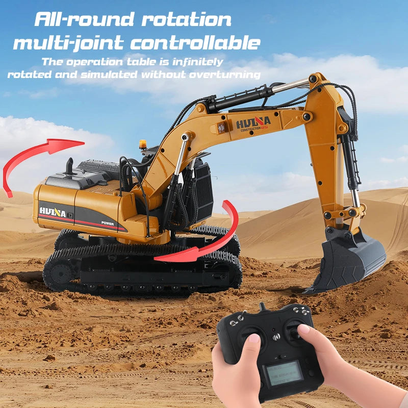 All-Alloy RC Excavator 23 Channel | Professional Metal Remote Digger