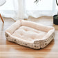 Large Dog Bed Warm Square Nest | Plush Pet Kennel Puppy Basket Cushion