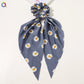 Scarf Pony Tail Scrunchie | Long Ribbon Bow Elastic Hair Tie