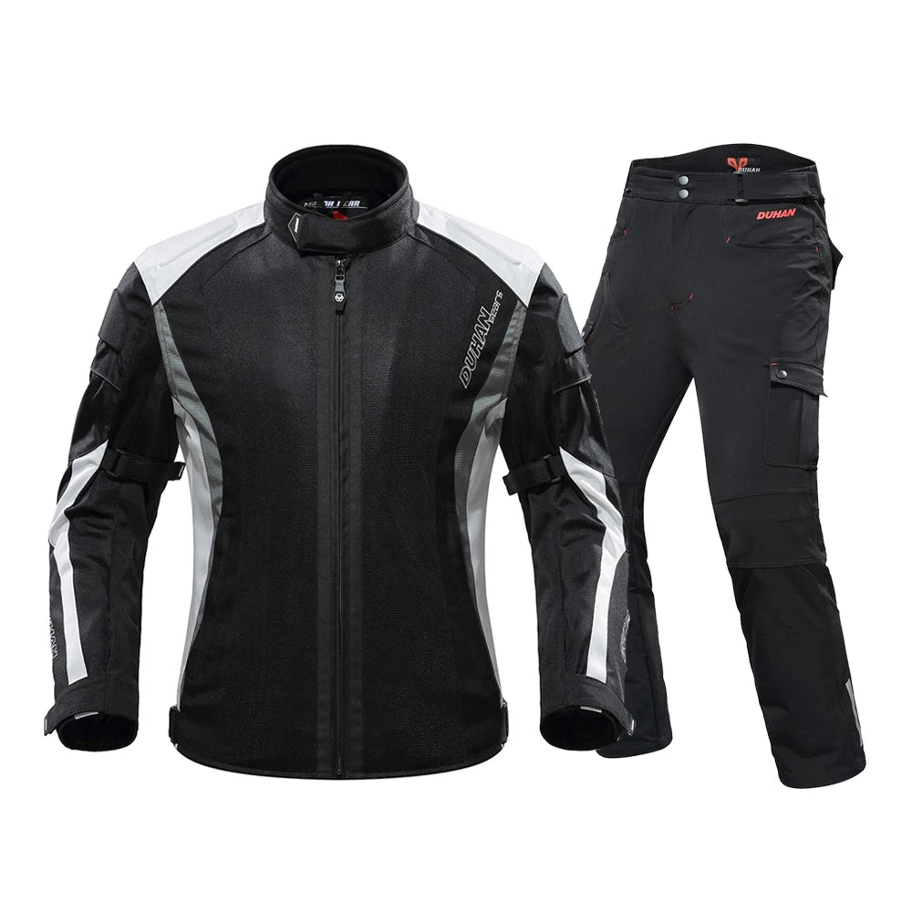 Summer Mesh Motorcycle Jacket & Pants Set - Armored & Breathable Riding Suit